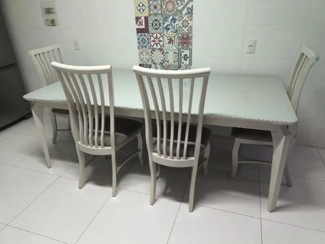 MESA DE JANTAR - LACA - NUDE - 6 CADEIRAS - Foto 3