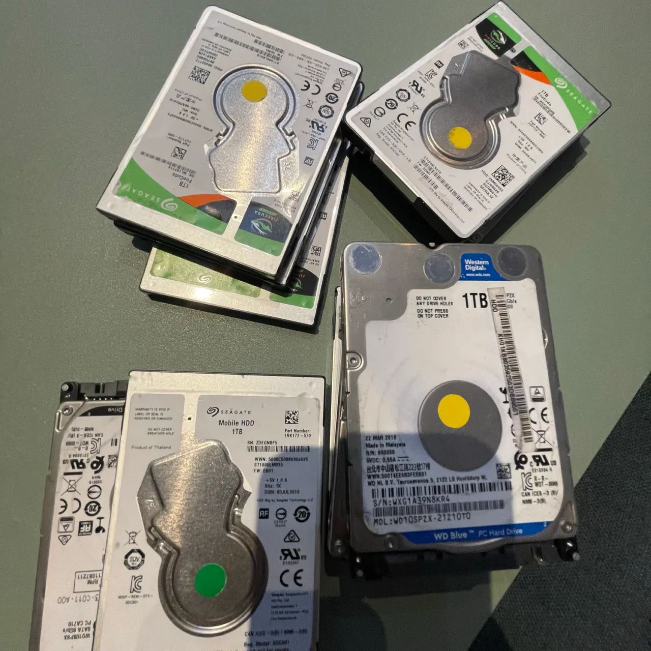 Lote 13 hds 1TB notebook 