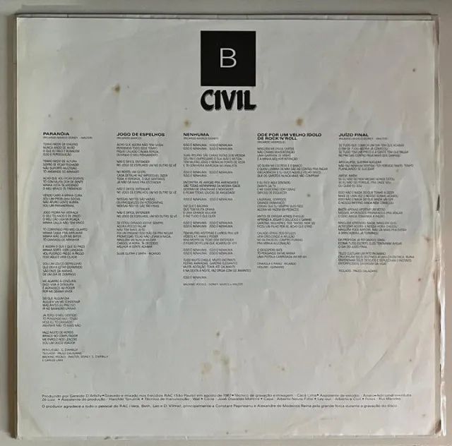 LP VINIL CIVIL (1987) - Foto 3