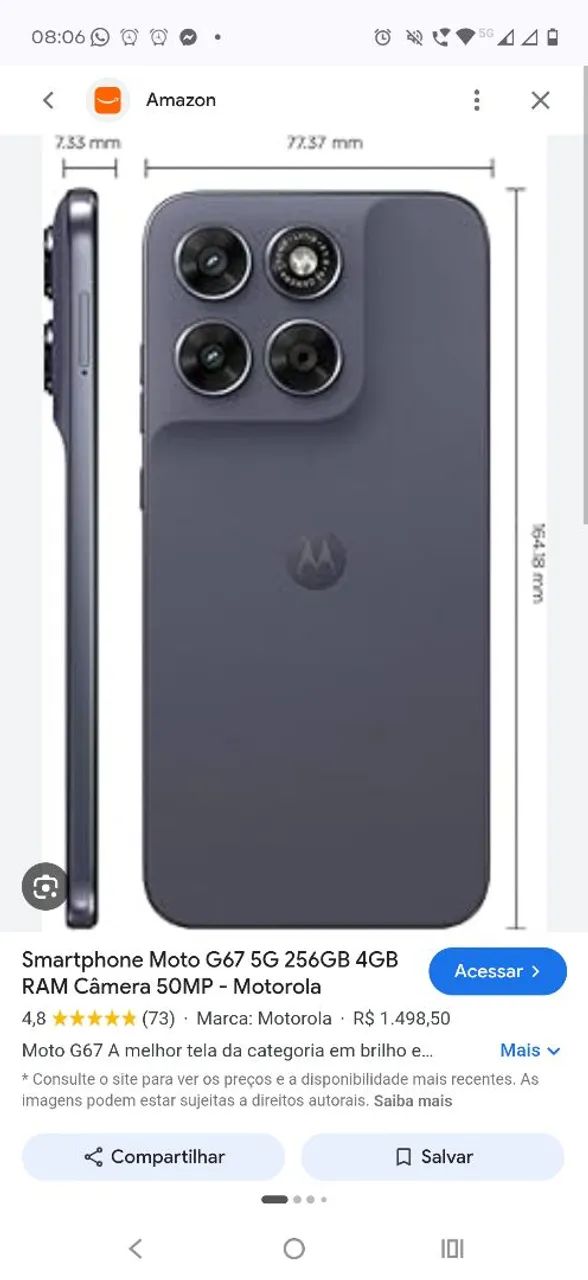 Celular moto G7 1 mês de uso - Foto 2