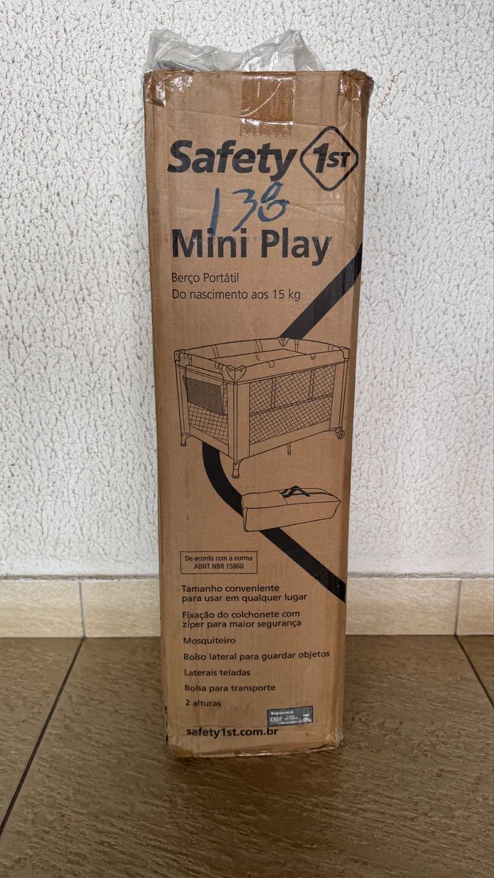 Berço Portátil Safety 1st Mini Play - Prático, Compacto e Em Perfeito Estado