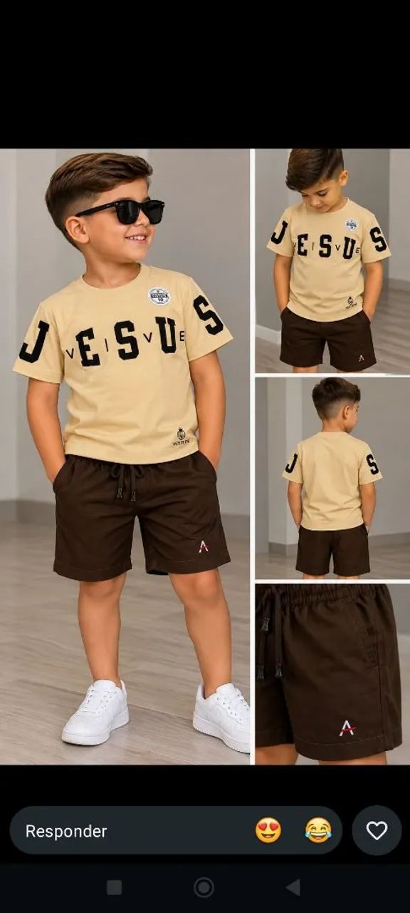 conjunto infantil de 2 a 12 anos