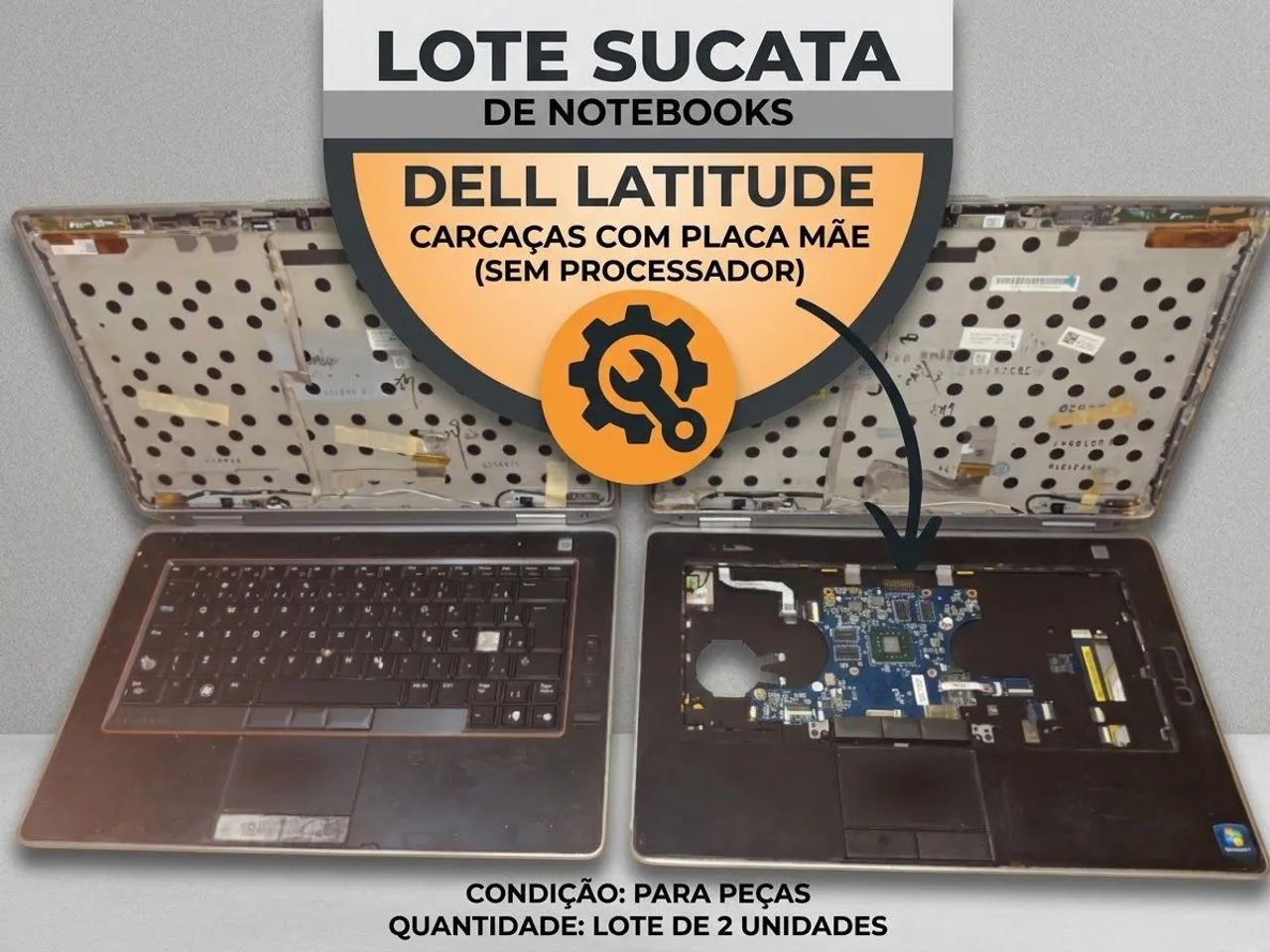 Lote Notebook Dell Latitude P/ Peças - Carcaça E Placa Mãe Sem CPU