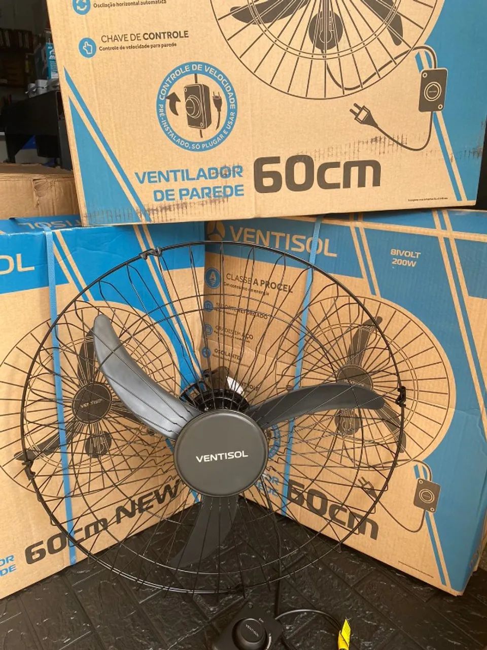 Ventilador de Parede 60Cm - 127V Novos Premium - Ventisol  - Foto 2