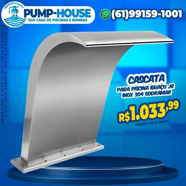 Cascata Para Piscina Iguaçu Jr Inox 304 Sodramar