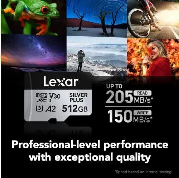 Lexar 512GB 205-150 SILVER PLUS MICRO SD - Foto 2