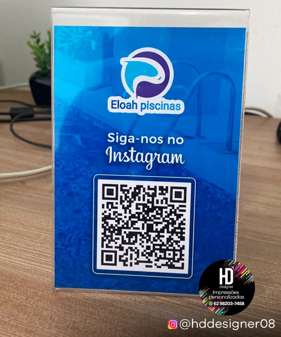 Display Placa de PIX em Acrílico Personalizada - Gráfica Rápida