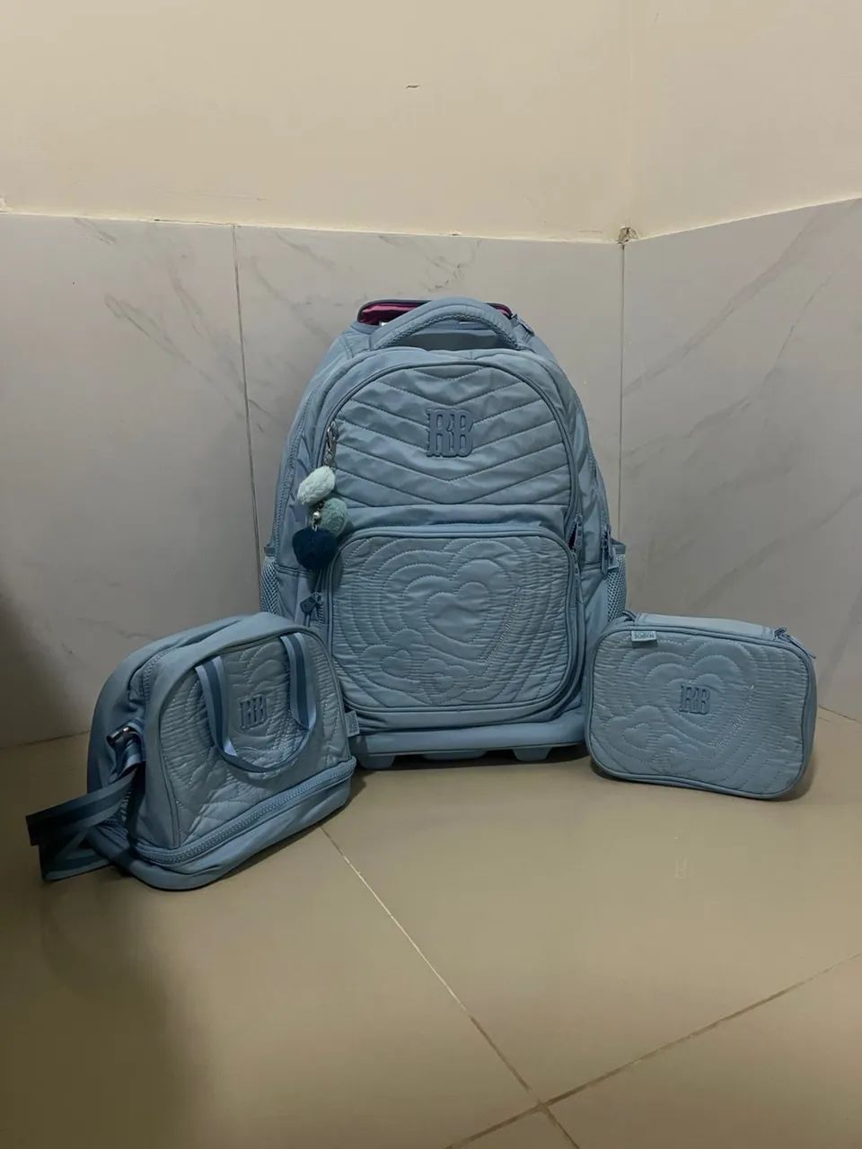 Bolsa Escolar Rebecca Bonbon + estojo e lancheira 