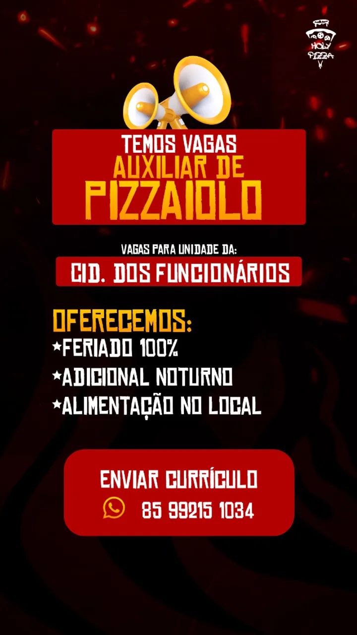 AUXILIAR DE PIZZAIOLO