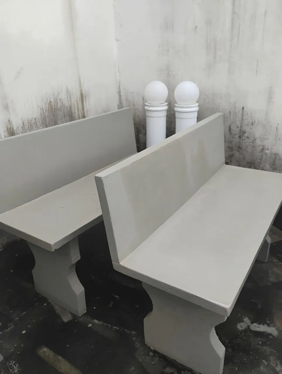 Banco de cimento para jardim 