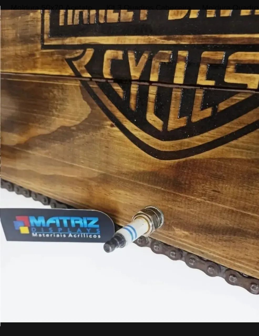 Suporte capacete e chaves Harley Davidson  - Foto 3