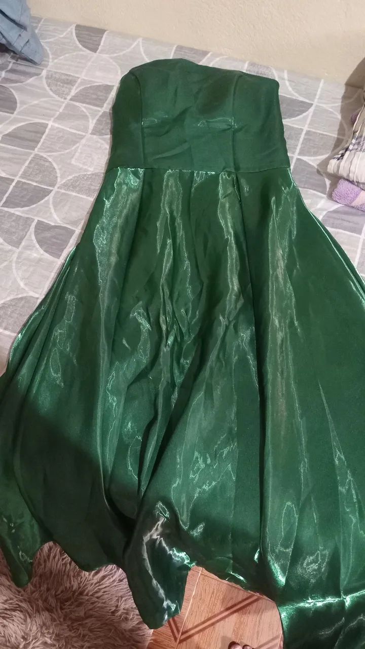 Vestido para formatura verde esmeralda - Foto 3