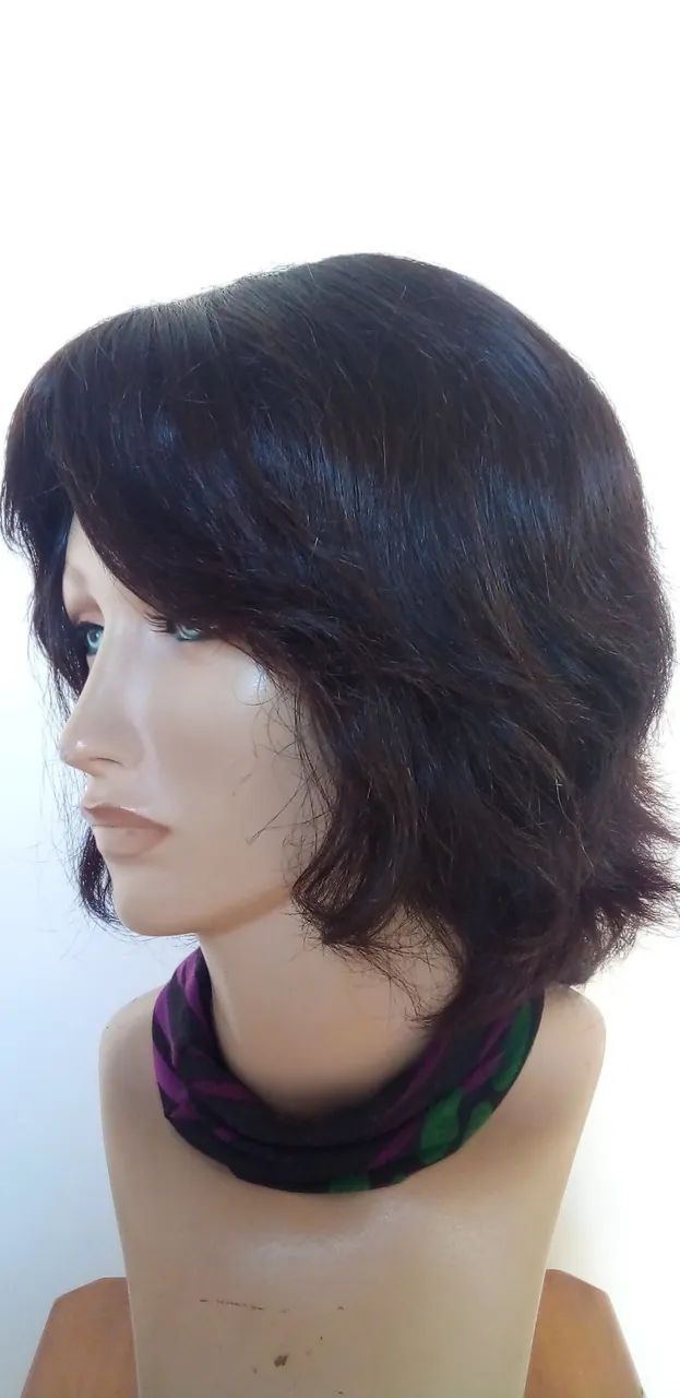 Peruca curta cabelo humano  - Foto 3