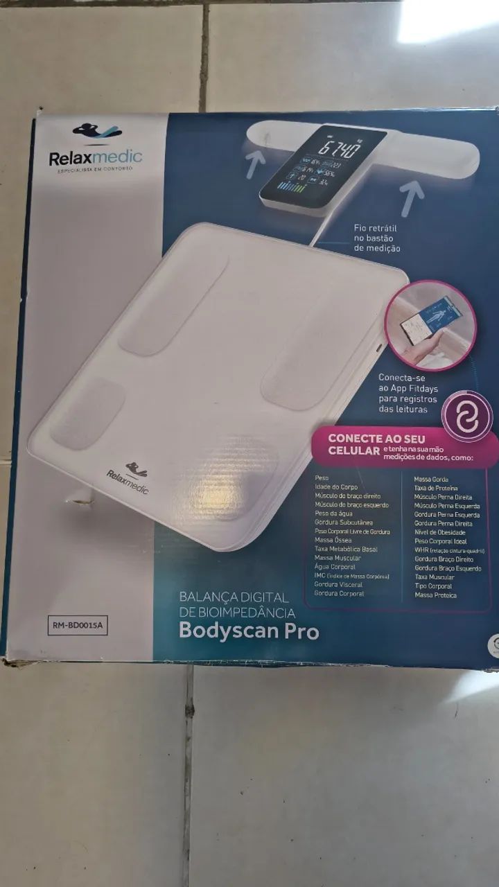 Balança de Bioimpedância Relaxmedic Bodyscan Pro