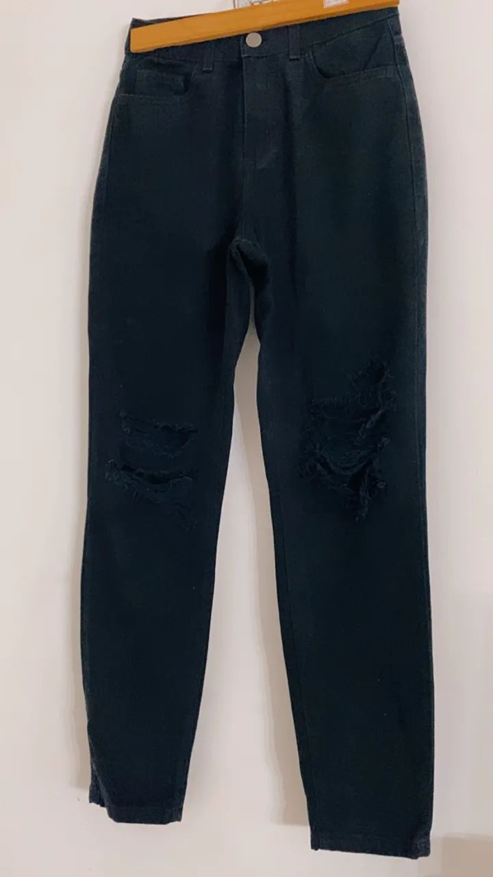 Calça jeans Mom Swear e cropped  fivela tam 36 - Foto 2