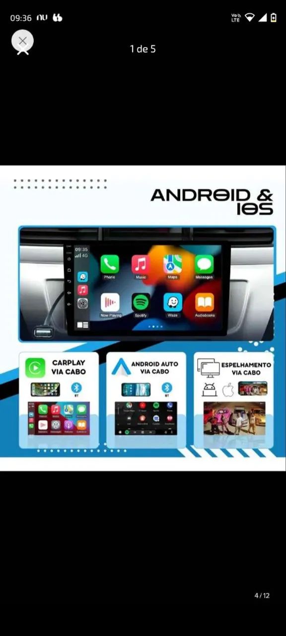 Multimídia 1 din carplay play - Foto 4