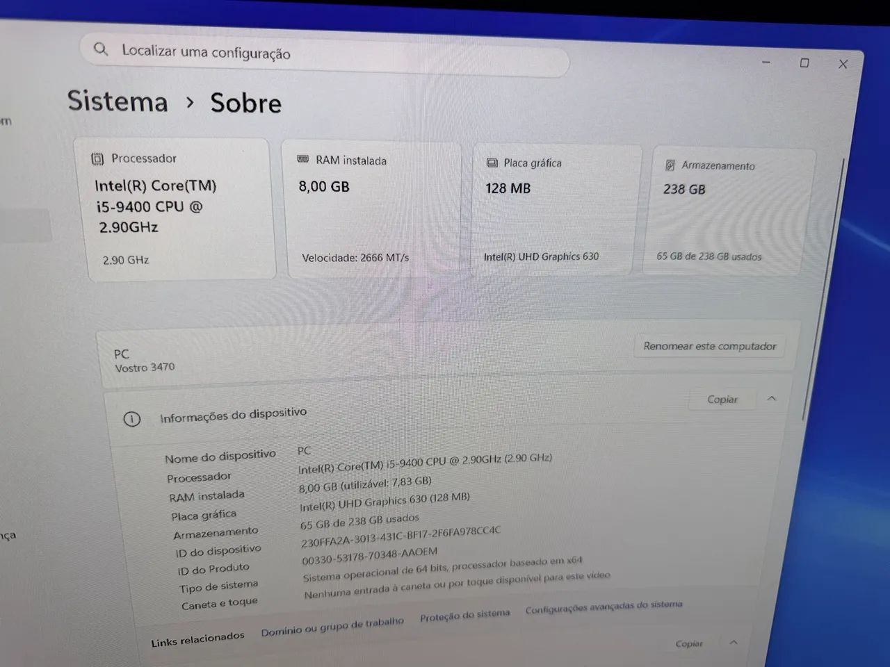 PC Dell Vostro 3470 SEM RAM - Foto 4