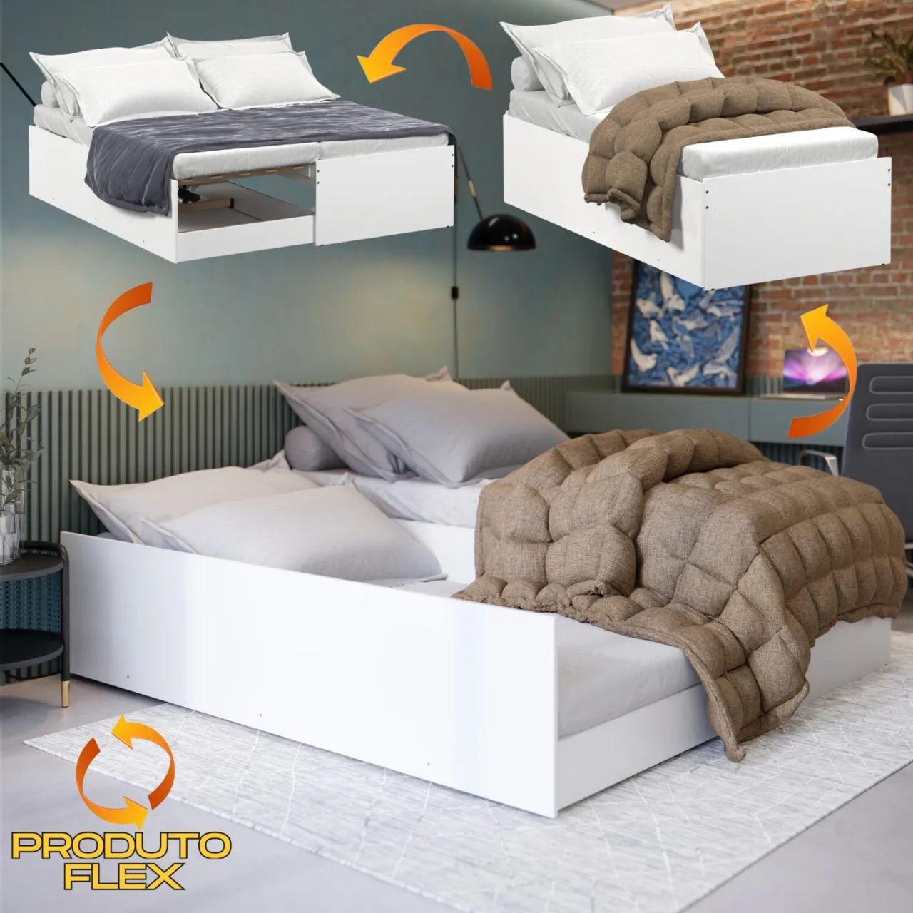 Cama Solteiro 3 em 1 / pronta entrega