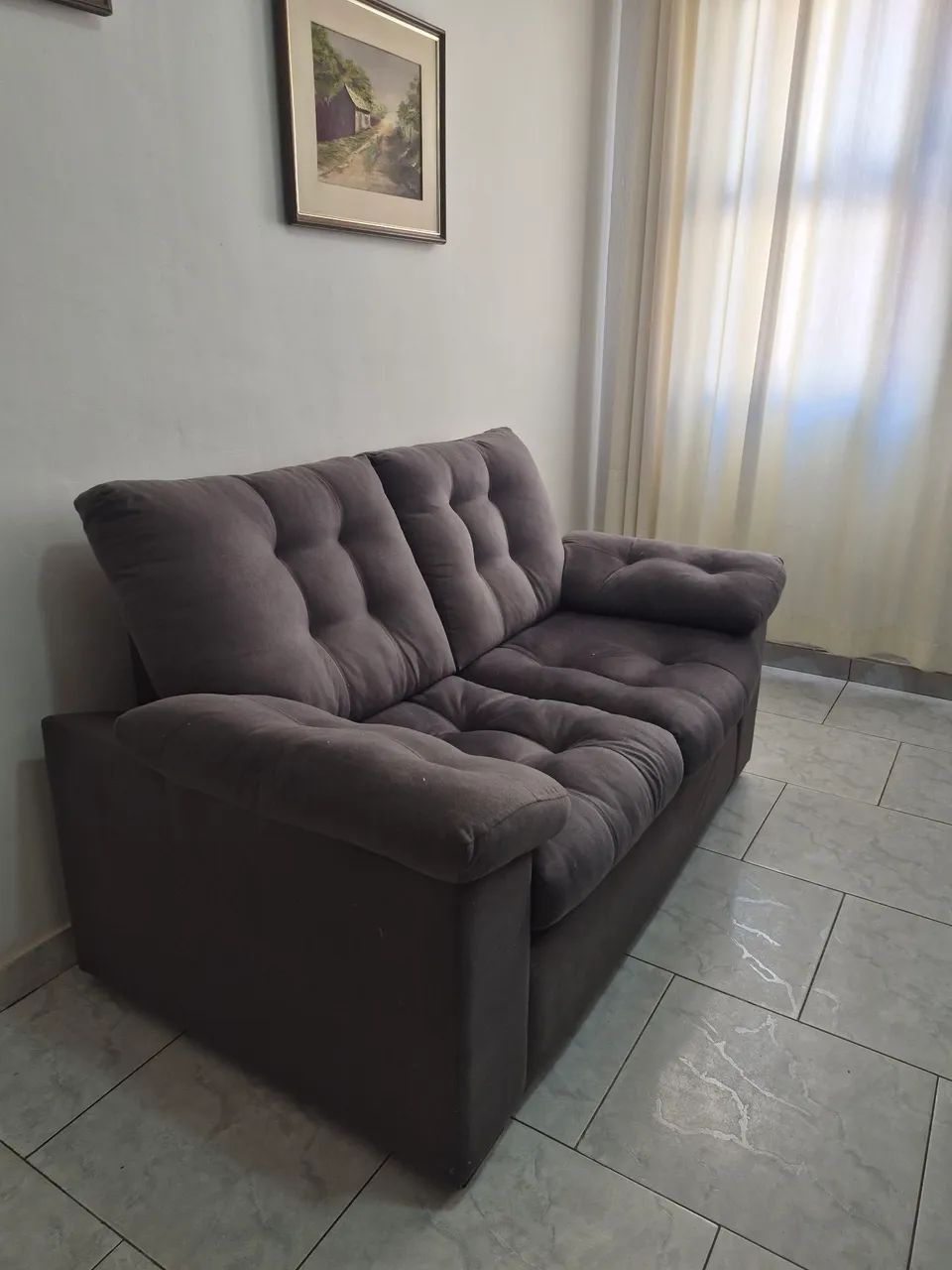 Sofá Marrom - 2 lugares - Foto 3