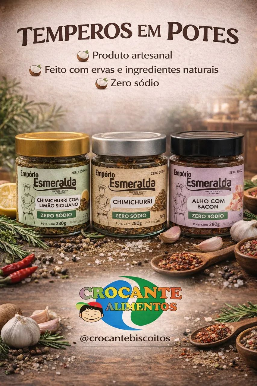 DOCES, TEMPEROS, GELEIAS E ANTEPASTOS
