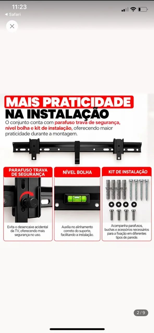Suporte para TV de 32 a 70 Polegadas - Foto 2