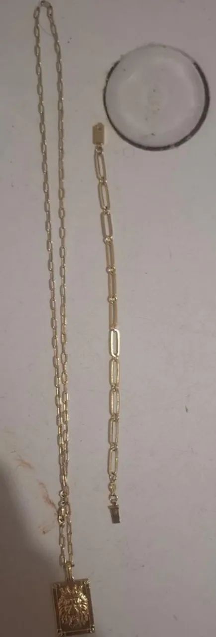Vendo Cordão e pulseira banhados a ouro 18k