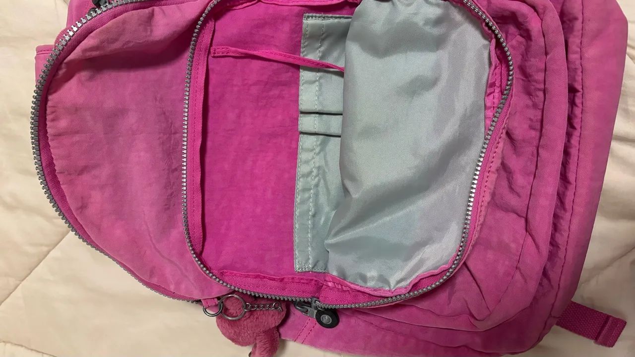 Mochila Kipling Seoul Original Rosa com Compartimento para Notebook - Foto 2