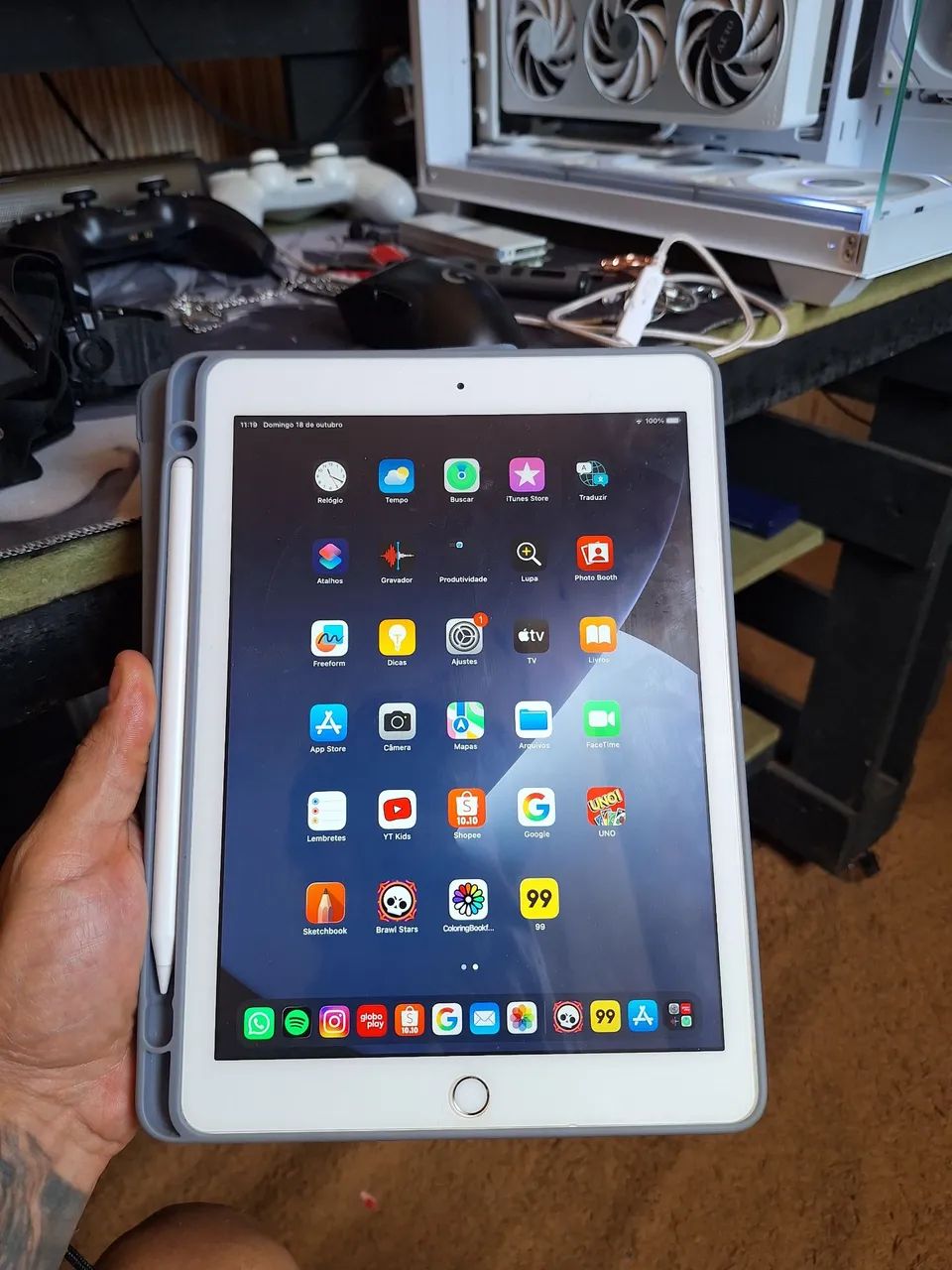 Ipad 32gb com capa , caneta , biometria  - Foto 2