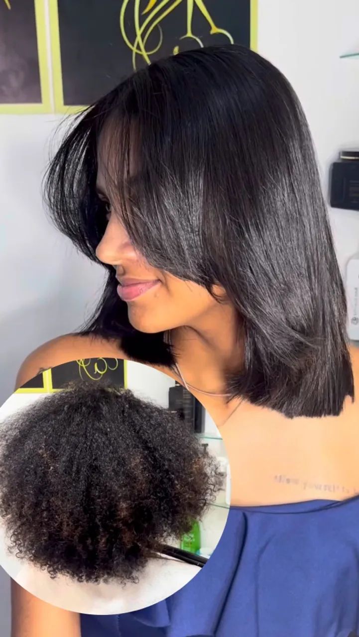 Alisamento em cabelos crespos e cacheados 
