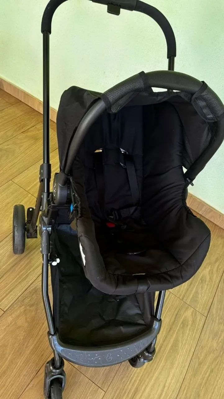 Carrinho de bebê com bebe conforto + cadeira de descanso  - Foto 4