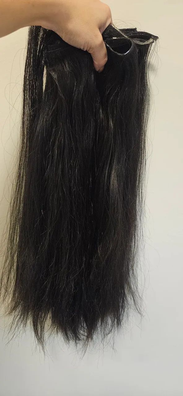 Mega hair cabelo brasileiro castanho 200 gramas na fita - Foto 3