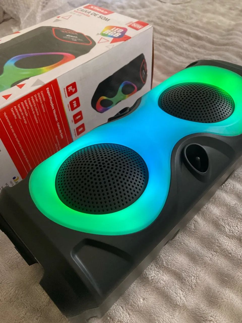 Caixa de Som com Led Bluetooth  - Foto 2
