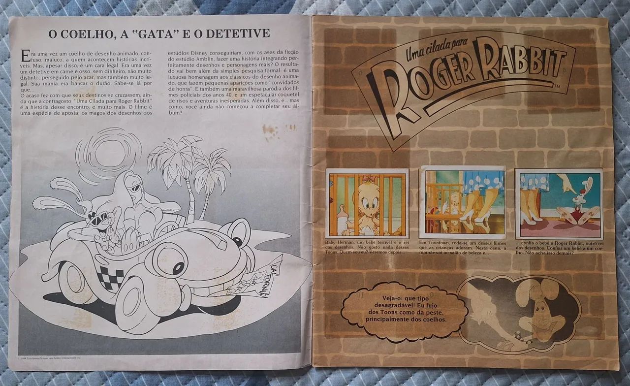 Álbum de Figurinhas Um Cilada para Roger Rabbit 1988 - Foto 2