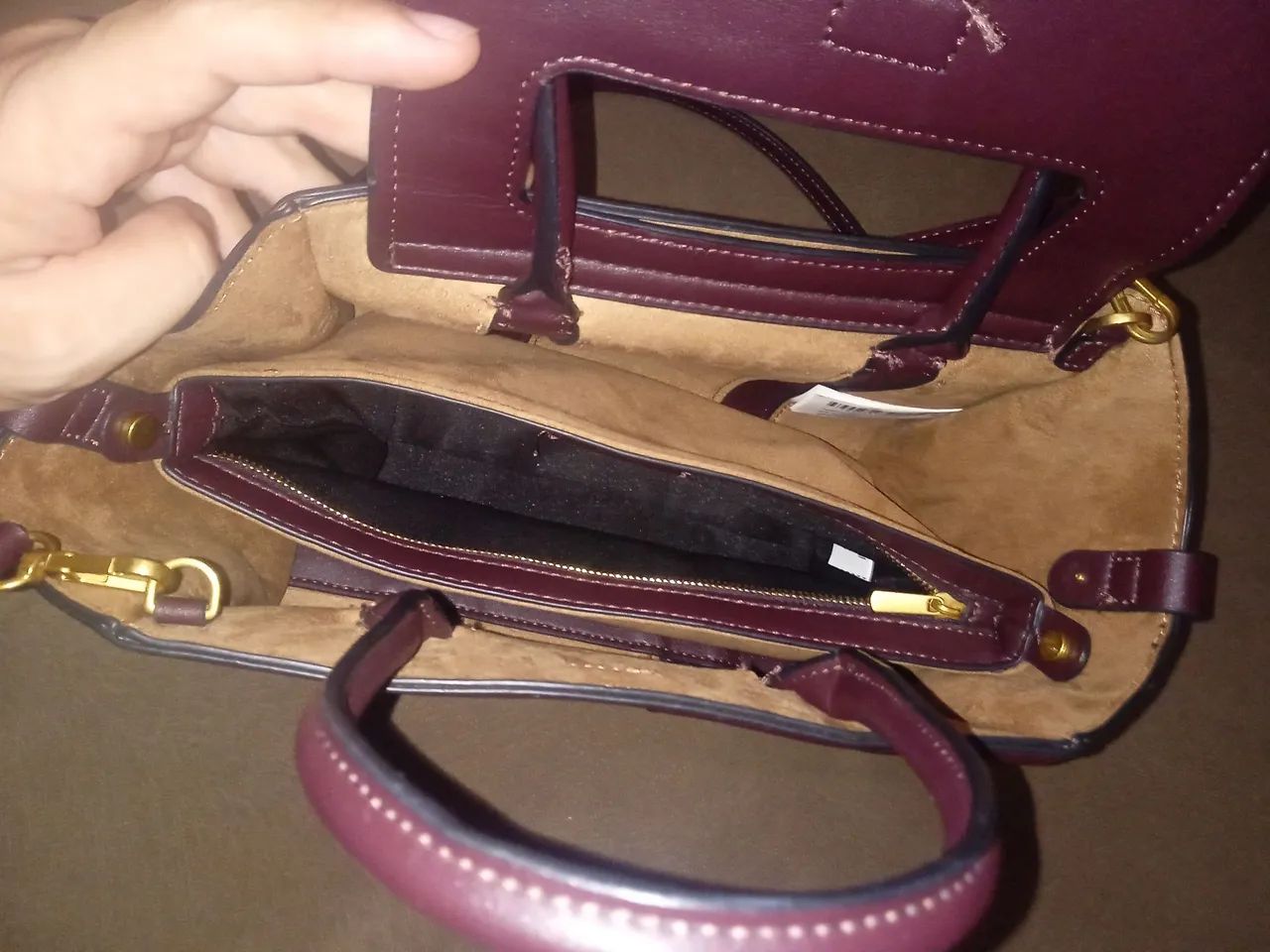 Bolsa pequena de couro original Zara. - Foto 4
