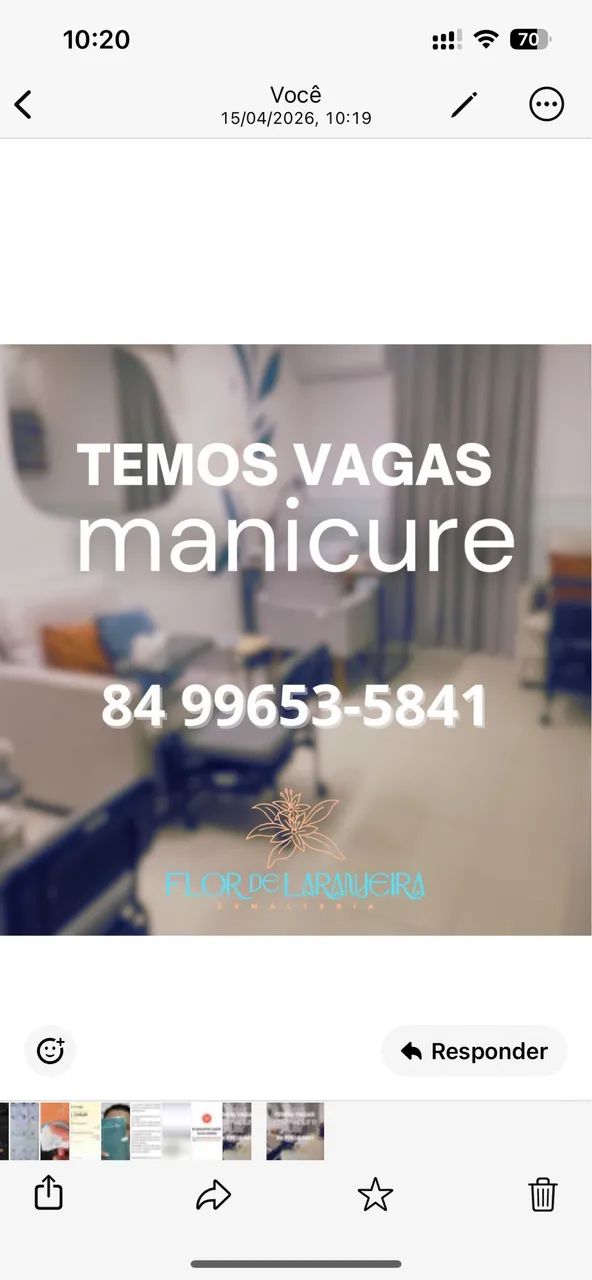 Vaga para Manicure