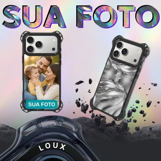 Capa Para iPhone Personalizada Sua Foto Obsidian MagSafe