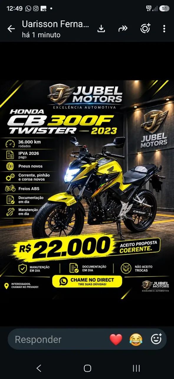 vendo cb300f abs 