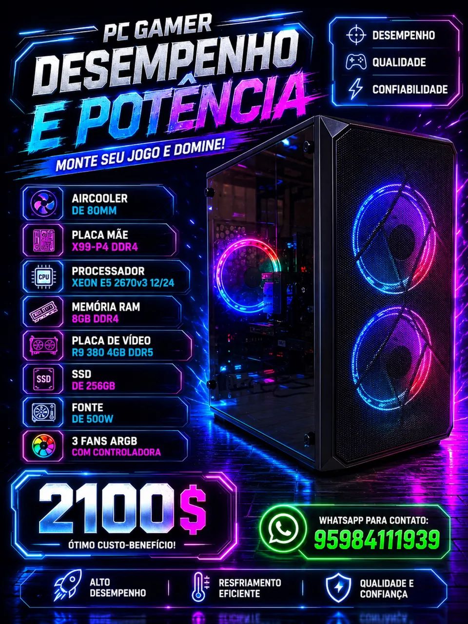 Pc Gamer de Entrada - Computadores e Desktops - Alvorada, Boa