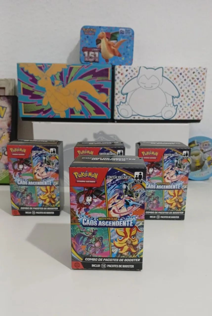 Cartas Pokemon Copag - Combo de Pacotes - Megaevolução 4 - Caos Ascendente  - Foto 2
