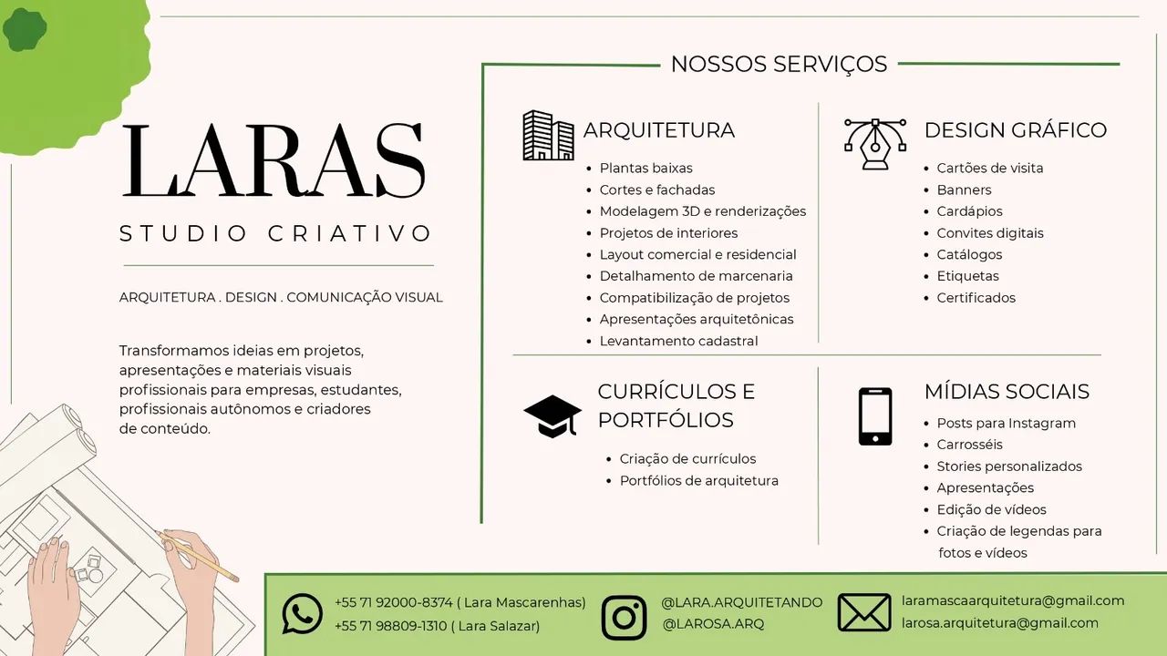 Serviços de arquitetura e gráfica! 