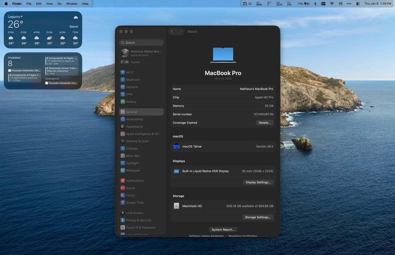 Apple Macbook Pro 16" - M2 PRO/32GB/1TB - Space Gray - Bateria 94% - Foto 5