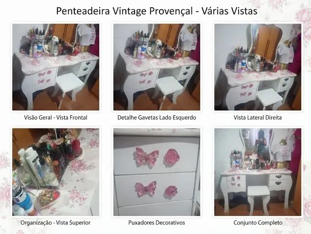 Penteadeira provençal branca  - Foto 3