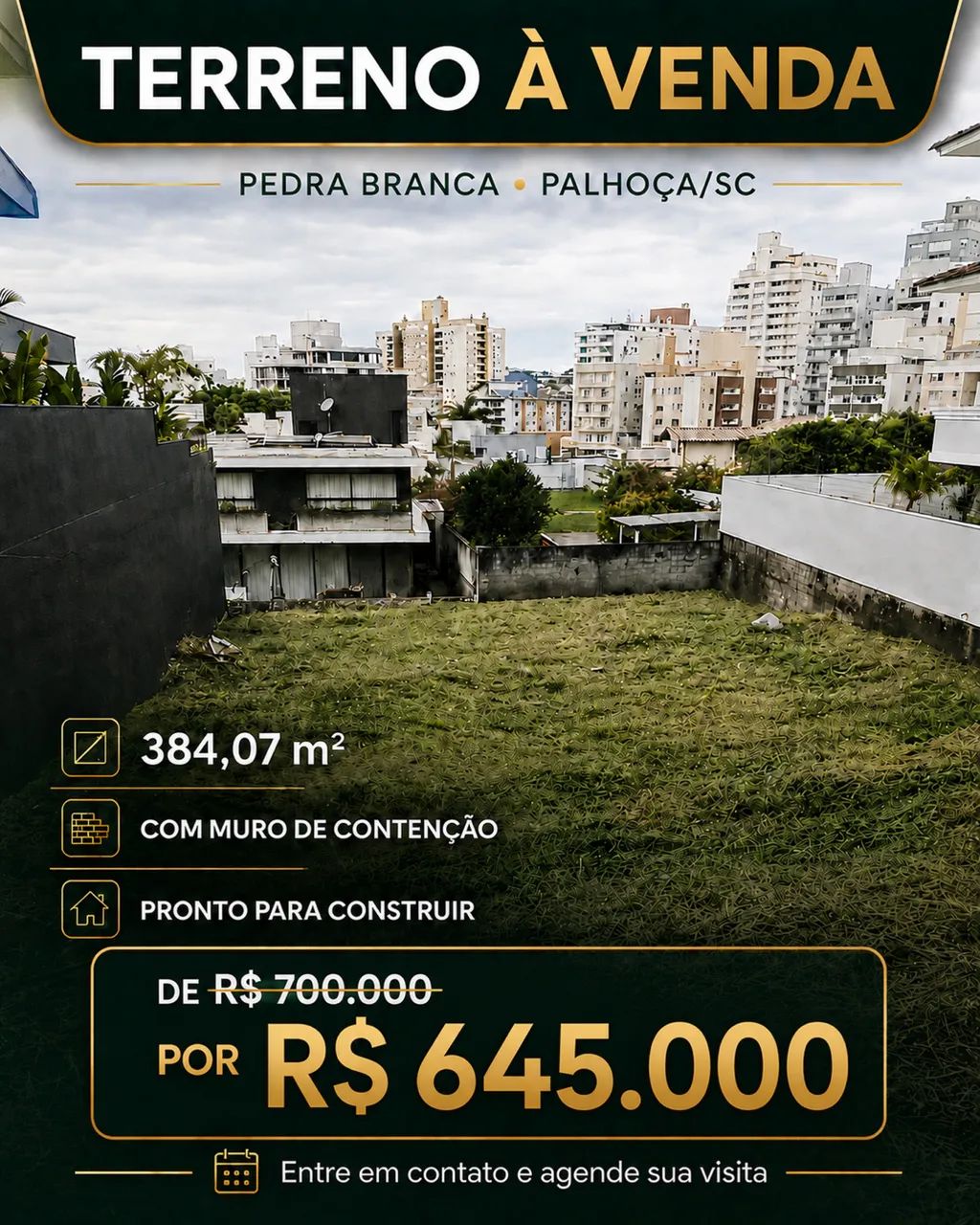 ? TERRENO À VENDA - PEDRA BRANCA | PALHOÇA/SC