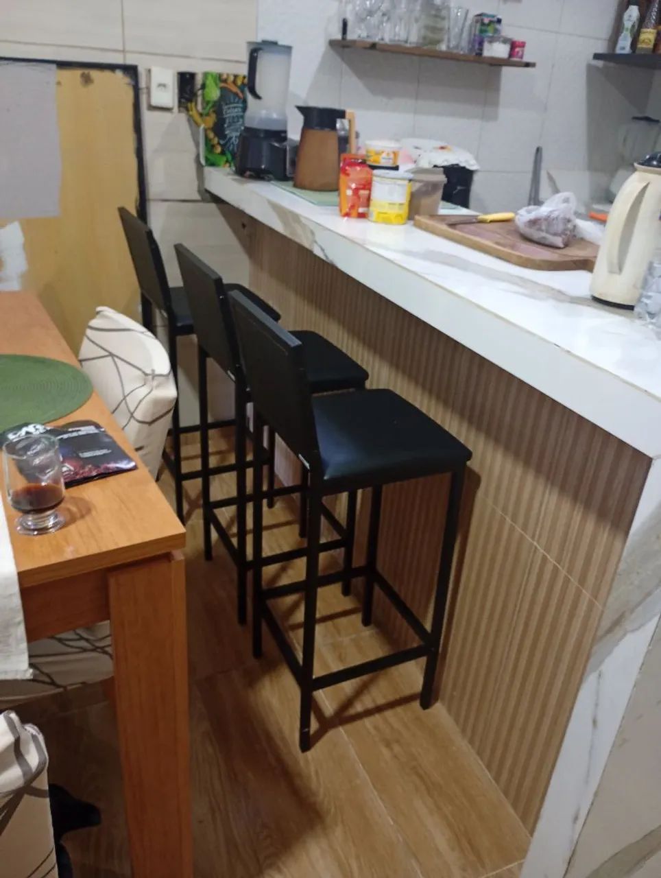 Cadeiras para bancadas zerada nova pretas  - Foto 4