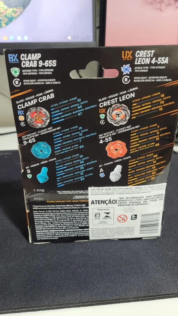 Beyblade X - LACRADO - A Let It Rip Hasbro Clamp Crab 9-65S
