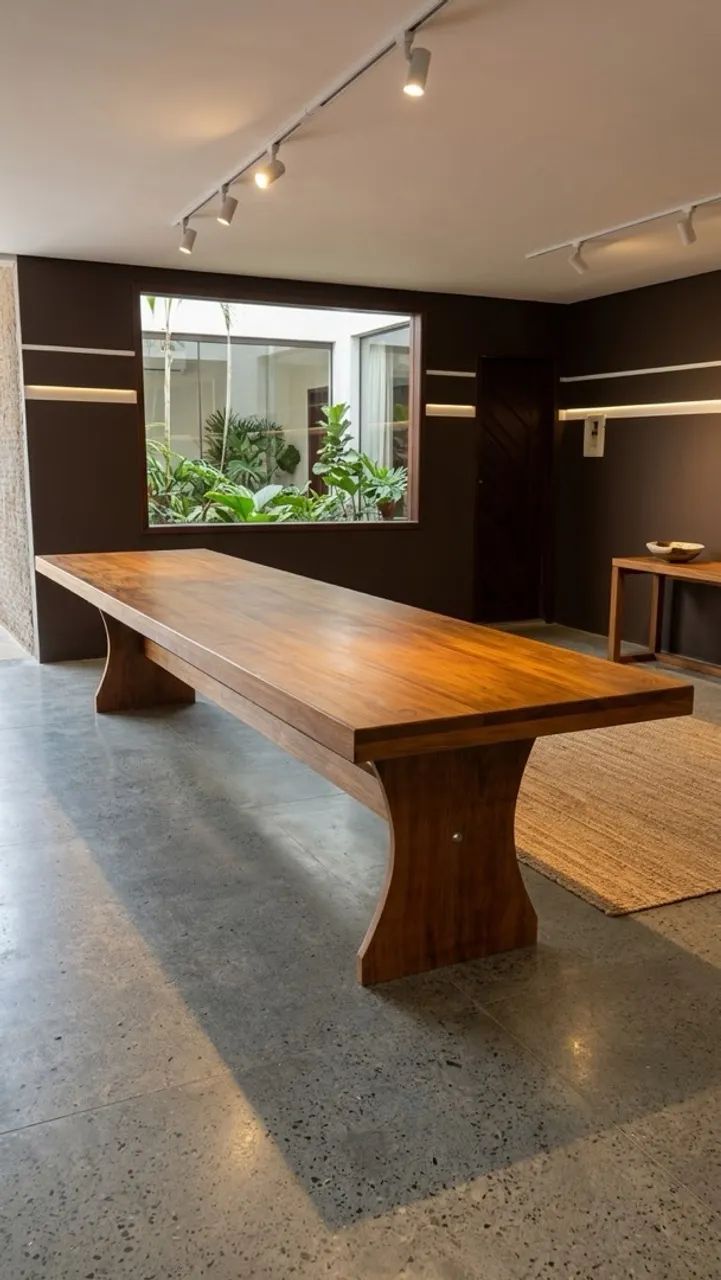 Mesa Retangular em Madeira Maciça de 3.0m