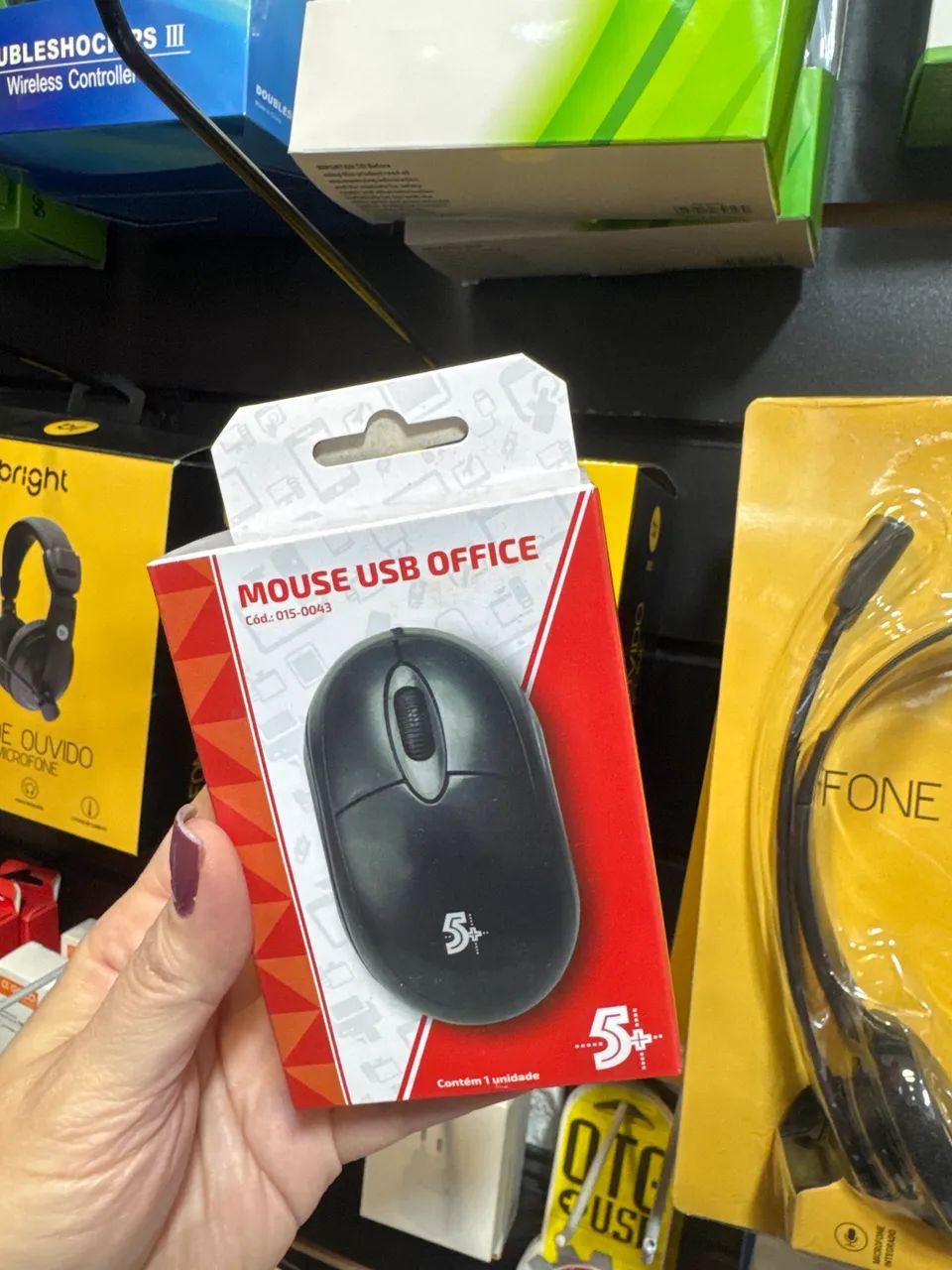 Mouse USB com fio 
