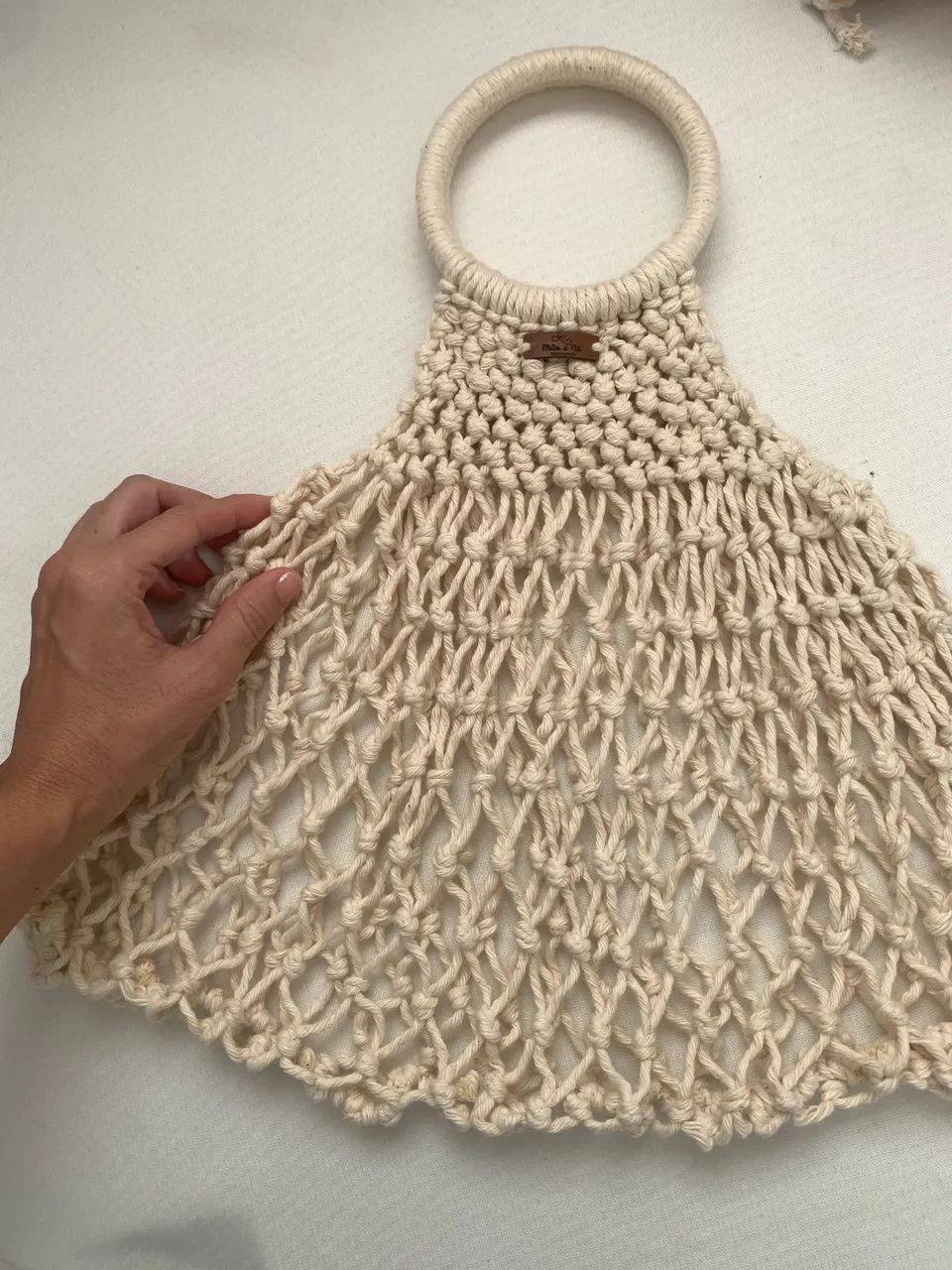 Bolsa de praia de macramê - Foto 2