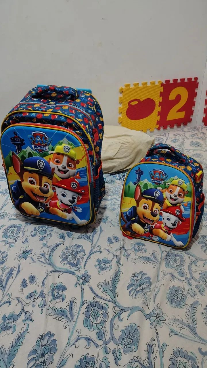 Mochila infantil e lancheira térmica da patrulha canina... Contato: *