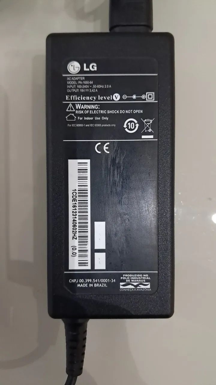 Fonte Carregador Lg Tv M2431d-ps Modelo Pa-1650-64 Preto - Foto 3